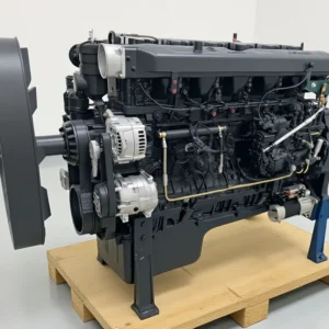 Sinotruk MC11.43 6-cylinder truck diesel engine, 430 HP (320 kW), anthracite grey paint, on a shipping pallet