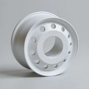 Tubeless steel truck wheel rim 17.5 × 6.00, white powder coat, for 205/75R17.5, 215/75R17.5 tyres