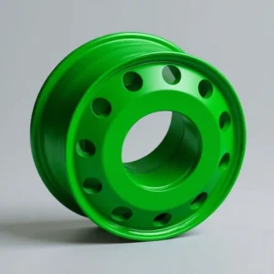 Tubeless steel truck wheel rim 17.5 × 6.75, green powder coat, for 235/75R17.5, 245/70R17.5, 8.5R17.5 tyres