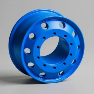 Tubeless steel truck wheel rim 19.5 × 14.00, blue powder coat, for 435/50R19.5, 445/45R19.5 tyres
