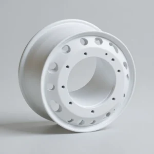Tubeless steel truck wheel rim 19.5 × 6.75, white powder coat, for 8R19.5, 245/70R19.5 tyres