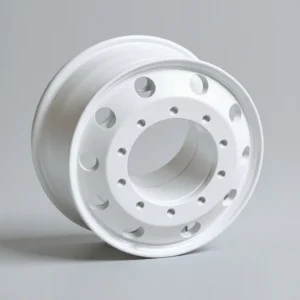 Tubeless steel truck wheel rim 22.5 × 6.75, white powder coat, for 9R22.5, 255/70R22.5 tyres