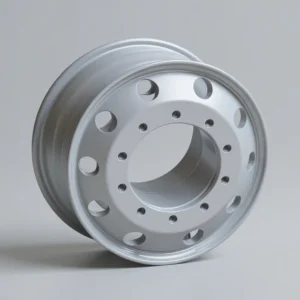 Tubeless steel truck wheel rim 22.5 × 8.25, silver-grey powder coat, for 11R22.5, 295/80R22.5, 295/75R22.5 tyres